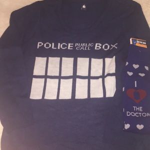 Dr Who Tardis knit sweater